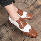 Damen elegante Brogues aus hochwertigen Leder mit klassischem Design R&B