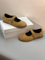 Damen Ballerinas mit verstellbarem Riemen und weichem Wildleder R&B