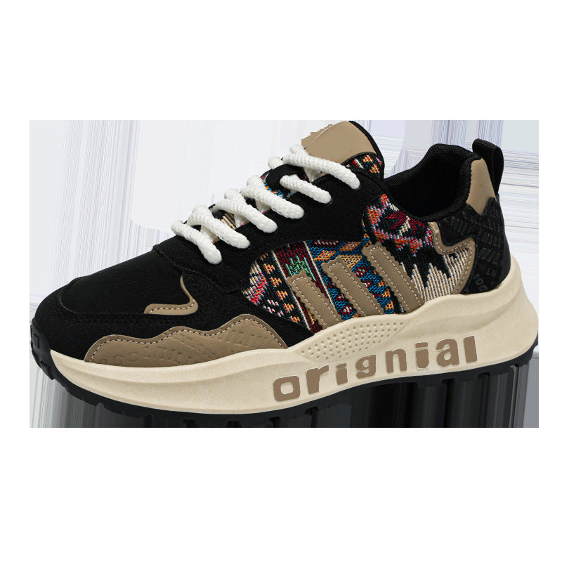 Damen Modische Sneakers mit einzigartigem Ethno-Design und stabiler Struktur R&B