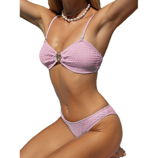 Damen Bandeau-Bikini mit raffiniertem Rüschendesign R&B