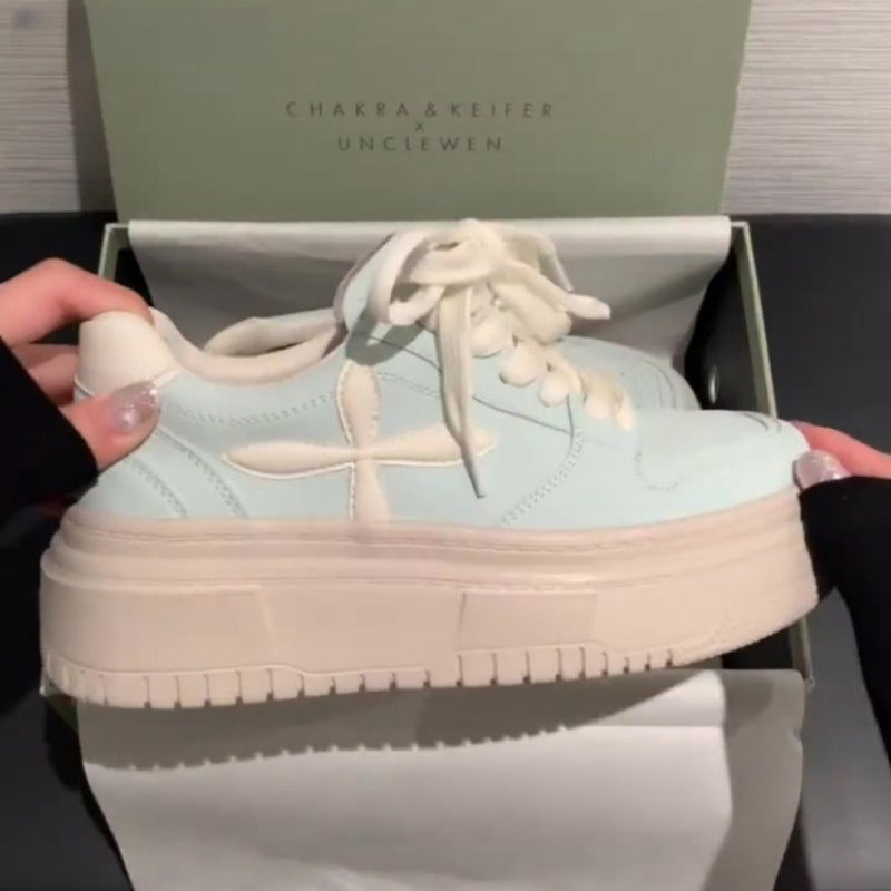 Damen Sneakers mit dicker Plateausohle und atmungsaktivem Obermaterial R&B