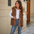 Damen Fleece-Weste mit animalistischem Muster R&B