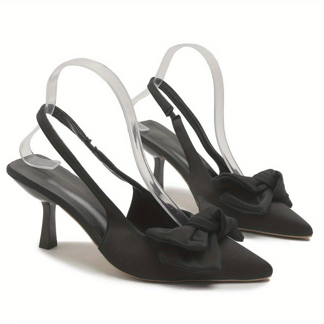 Damen Slingback-Pumps mit dekorativem Schleifen-Detail R&B