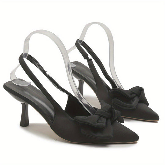 Damen Slingback-Pumps mit dekorativem Schleifen-Detail R&B