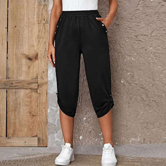 Damen Sportliche Jersey-Hosen R&B