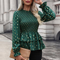 Damen Trendige Bluse mit Rüschendetails und strukturiertem Obermaterial