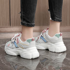 Damen Sportliche Chunky Sneakers mit atmungsaktiver Mesh-Oberfläche und stabiler Sohle R&B