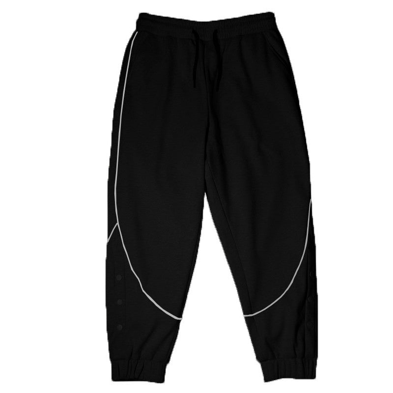 Damen Sportliche Jogginghose mit Druckknopfdetails R&B