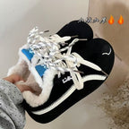 Damen warme und stylische Sneakers mit Fleece-Futter R&B