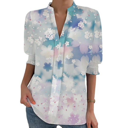 Damen Bluse mit elegantem Floral-Design R&B