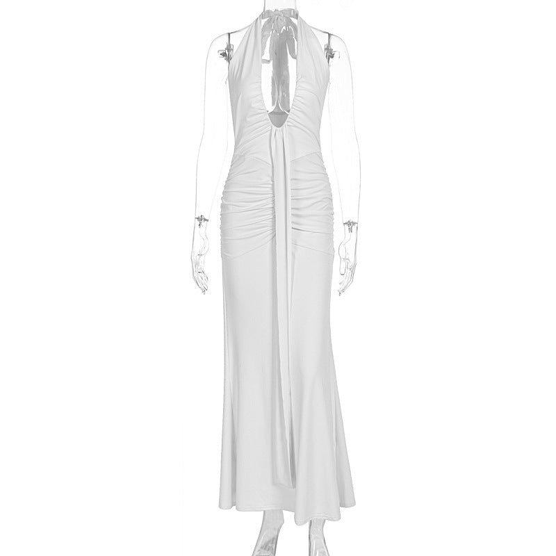 Damen Elegantes Kleid mit tiefem V-Ausschnitt und figurbetontem Schnitt R&B