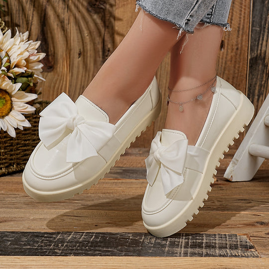 Damen Loafers mit dekorativem Schleifen-Design und rutschfester Sohle R&B