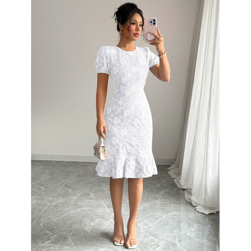 Damen Etuikleid mit floralen Stickereien R&B