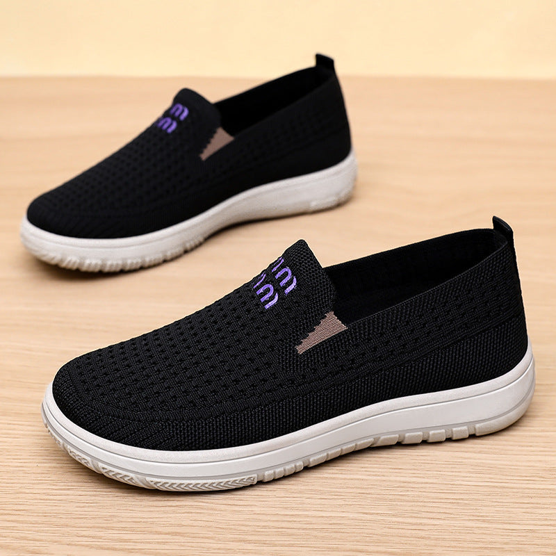 Damen Sneaker mit atmungsaktivem Strickdesign und flexiblem Fußbett R&B