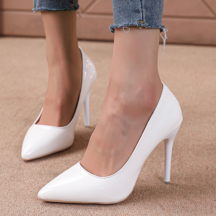 Damen Spitz High Heels mit glänzendem Obermaterial R&B