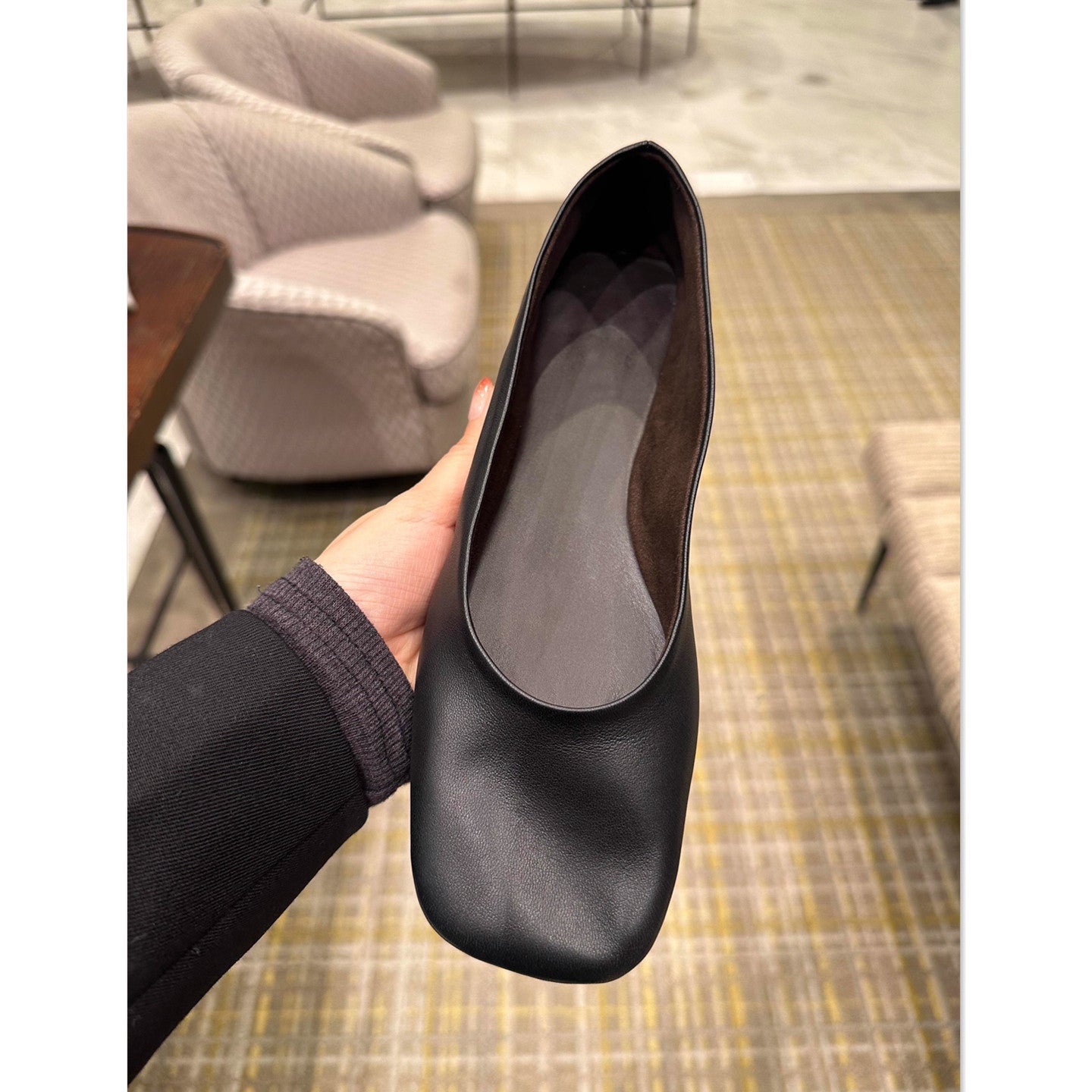 Damen Ballerinas mit glänzender Oberfläche und breitem Einstieg R&B