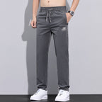 Herren Sportliche Freizeithose mit verstellbarem Kordelzug und seitlichen Reißverschlusstaschen R&B