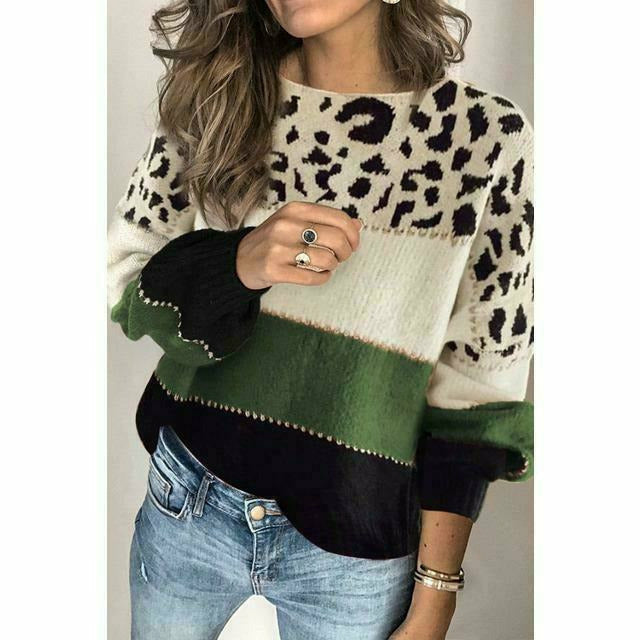 R&B | Pullover mit Leoparden Print