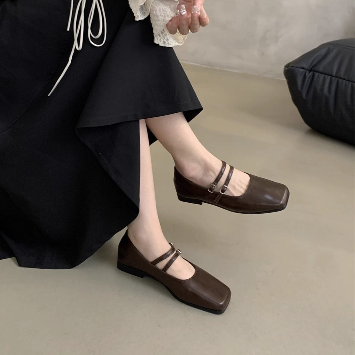 Damen modische Ballerinas mit funkelndem Riemchendesign R&B