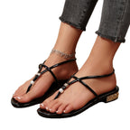 Damen Fußfreundliche Riemensandaletten mit Perlenschmuck und elegantem Design R&B