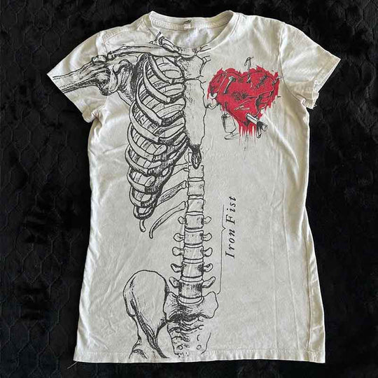Damen Grafik-T-Shirt mit einzigartigem Skelett-Design R&B