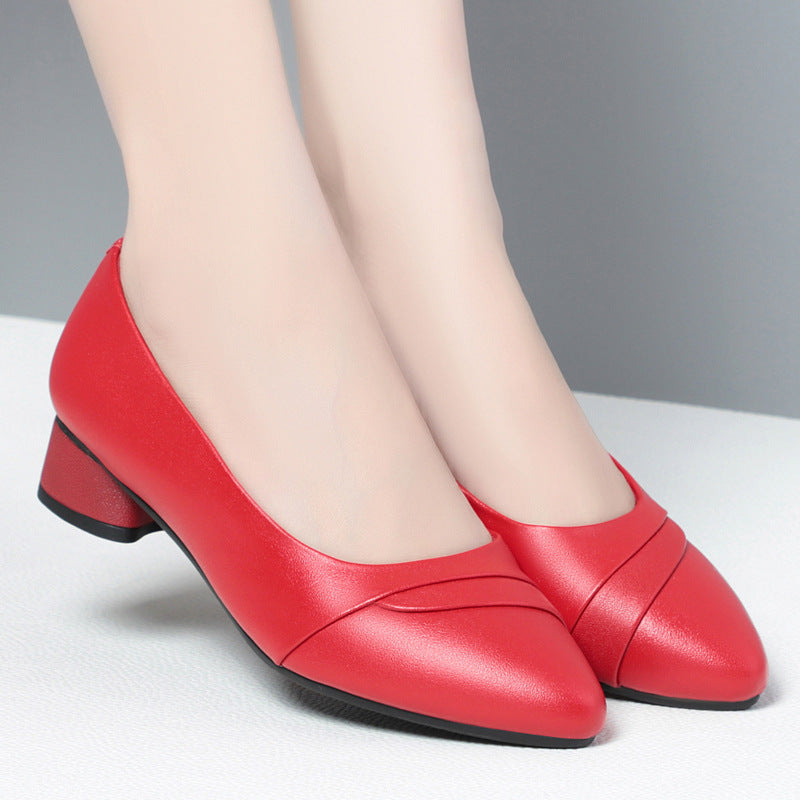 Damen Elegante Pumps mit schickem Rüschendetail und bequemem Blockabsatz R&B