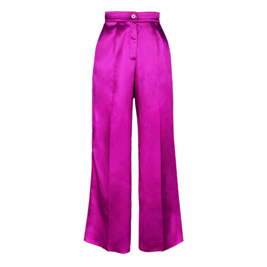 Damen elegante weite Satin-Hose R&B