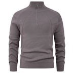 Herren Strickpullover mit modernem Reißverschluss und eleganter Struktur R&B