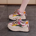 Damen Sportliche Chunky Sneakers mit elastischem Schnürsystem und farbenfrohen Akzenten R&B