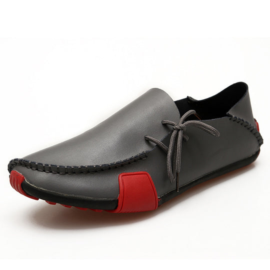 Damen Elegante Mokassins aus feinem Leder mit kontrastrierenden Details R&B