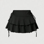 Damen Sommerliches Crop-Top und Mini-Rock Set R&B