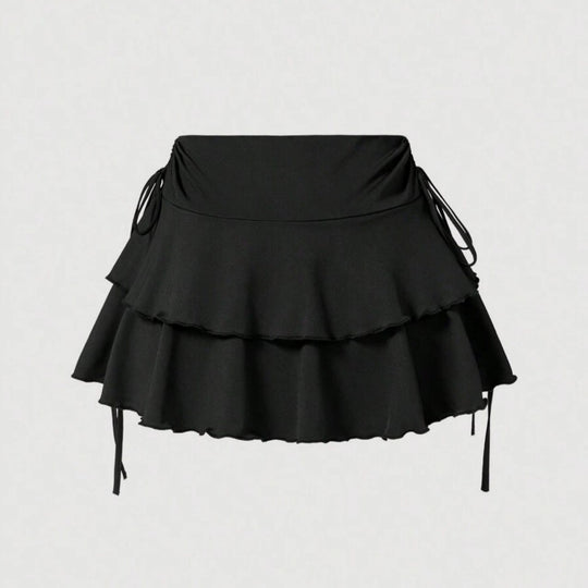 Damen Sommerliches Crop-Top und Mini-Rock Set R&B
