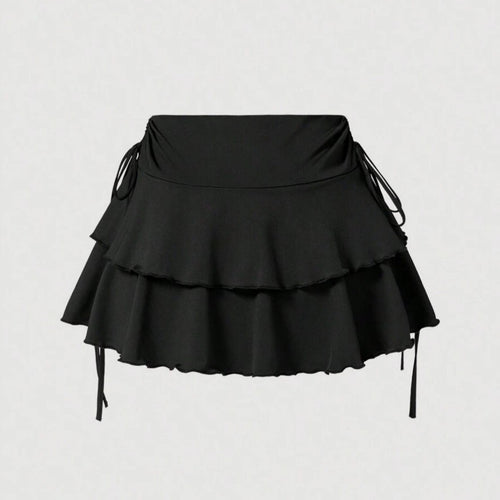 Damen Sommerliches Crop-Top und Mini-Rock Set R&B