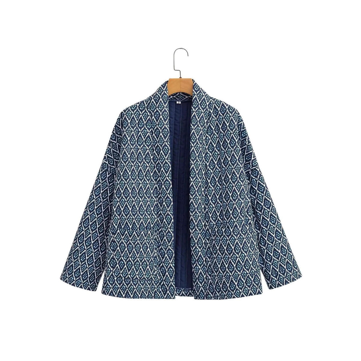 Damen Kimono-Jacke mit elegantem Muster und lockerer Passform R&B