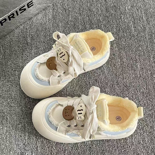 Damen Sneakers mit flauschigem Innenfutter und verspieltem Schnürsystem R&B