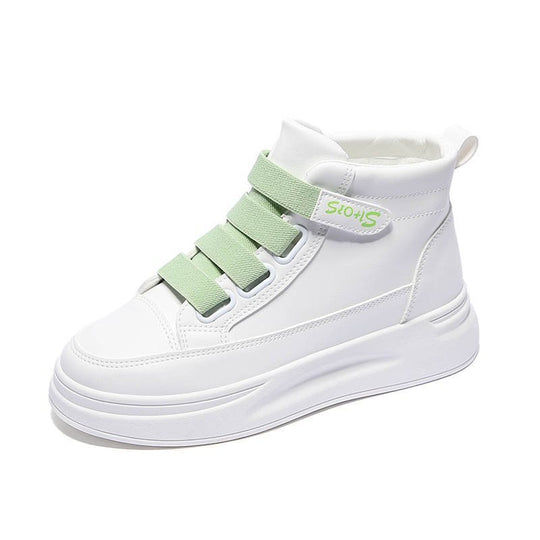 Damen Sportliche High-Top Sneakers mit verstellbaren Riemen R&B