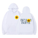 Damen Kapuzenpullover mit einzigartigem Sonnenblumenmotiv und bequemer Passform