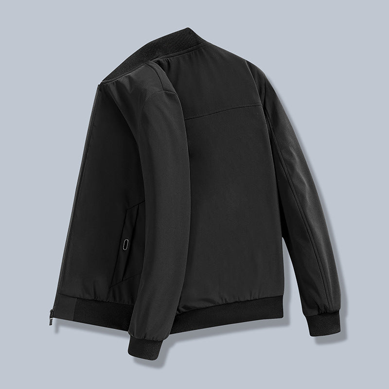 Herren sportliche Übergangsjacke mit elastischen Bündchen und innovativen Taschen Hedi-Mode