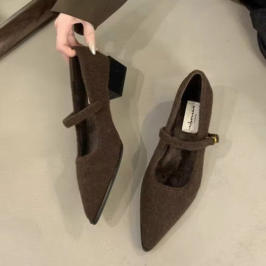 Damen elegante Ballerina-Schuhe mit modischem Riemchen und komfortabler Innensohle R&B
