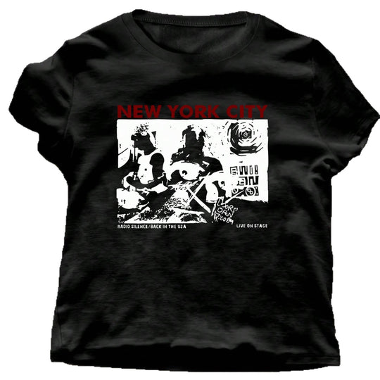 Damen Grafik T-Shirt mit kreativem New York City Motiv R&B