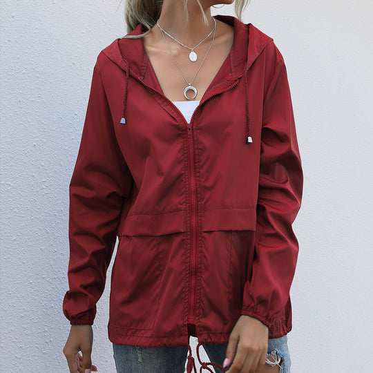 Damen Freizeitjacke mit verstellbarem Kordelzug und leichtem Material R&B
