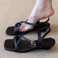 Damen elegante Slingback Sandalen mit verstellbaren Riemchen R&B