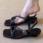 Damen elegante Slingback Sandalen mit verstellbaren Riemchen R&B