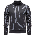 Herren modischer Pullover mit Stehkragen und einzigartigem Muster