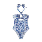 Damen Einteiler Badeanzug mit elegantem Schnitt und stilvollem Cross-Design