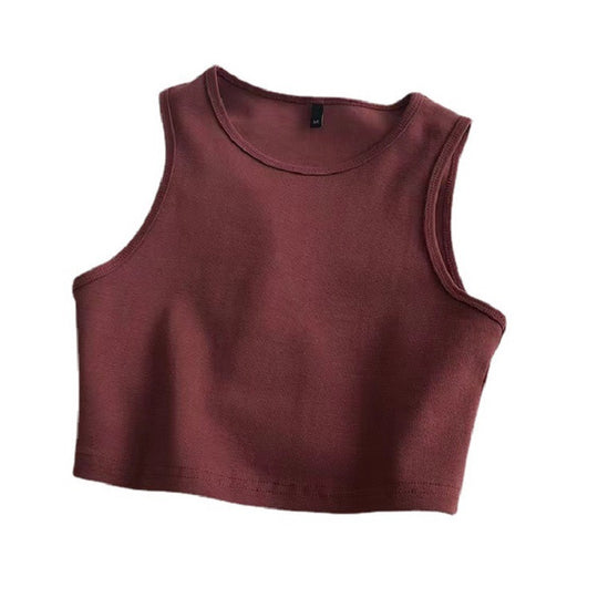 Damen Crop-Top aus atmungsaktivem Material mit figurbetontem Schnitt