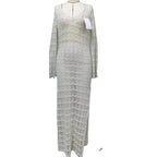 Damen elegantes Häkelkleid mit tiefem Ausschnitt R&B