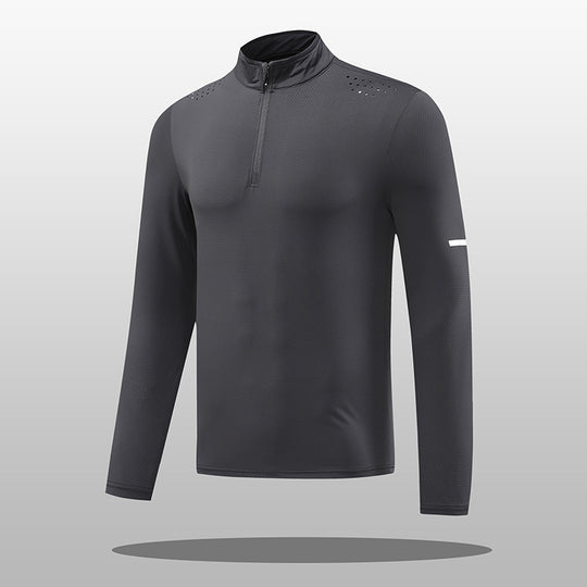 Herren Funktions-Langarmshirt mit Reißverschluss und atmungsaktivem Material R&B