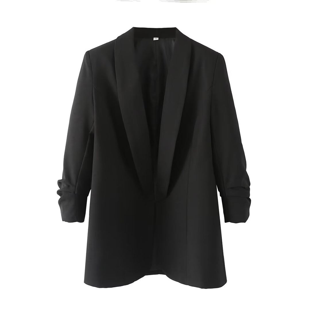 Damen elegante Blazerjacke mit modischem Schnitt und praktischen Taschen R&B