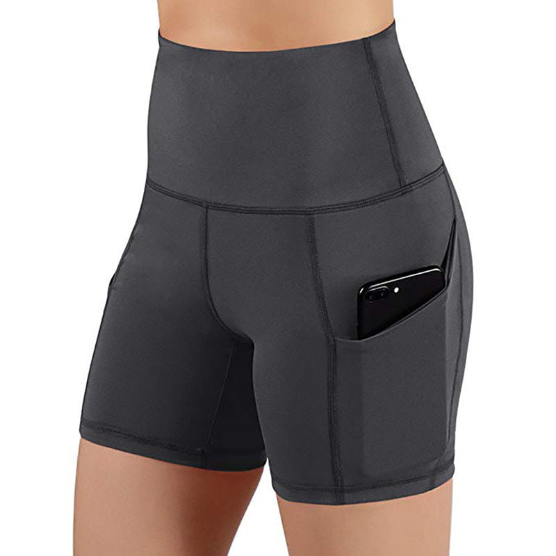 Damen Sportliche Hochtaillierte Shorts R&B